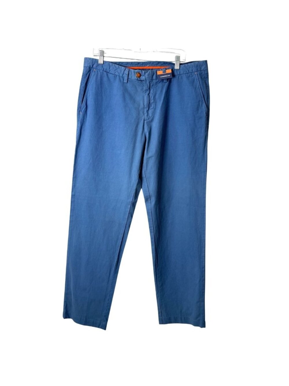 Tommy Bahama Men 36x34 Pima Cotton Chino Pants Blue Authentic Fit Flat-Front NEW